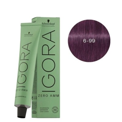 Tinta permanente per capelli senza ammoniaca. Intenso e duraturo. 6-99 biondo scuro violetto extra