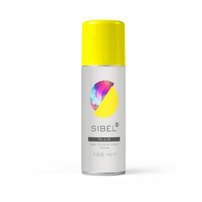 Spray colorante per capelli con effetto fluorescente. Colore: giallo fluo. Formato 125ml